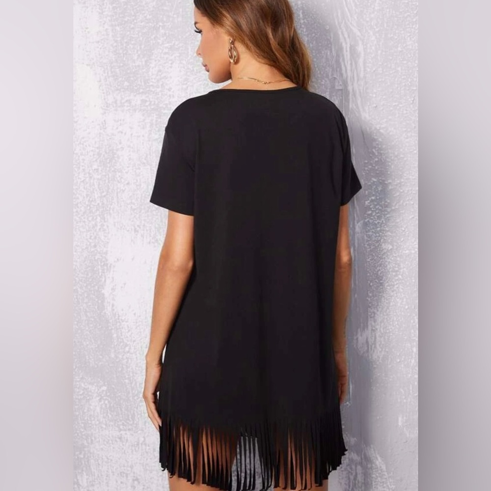 Women’s Black Beach Cover Up - Picture 2 of 2